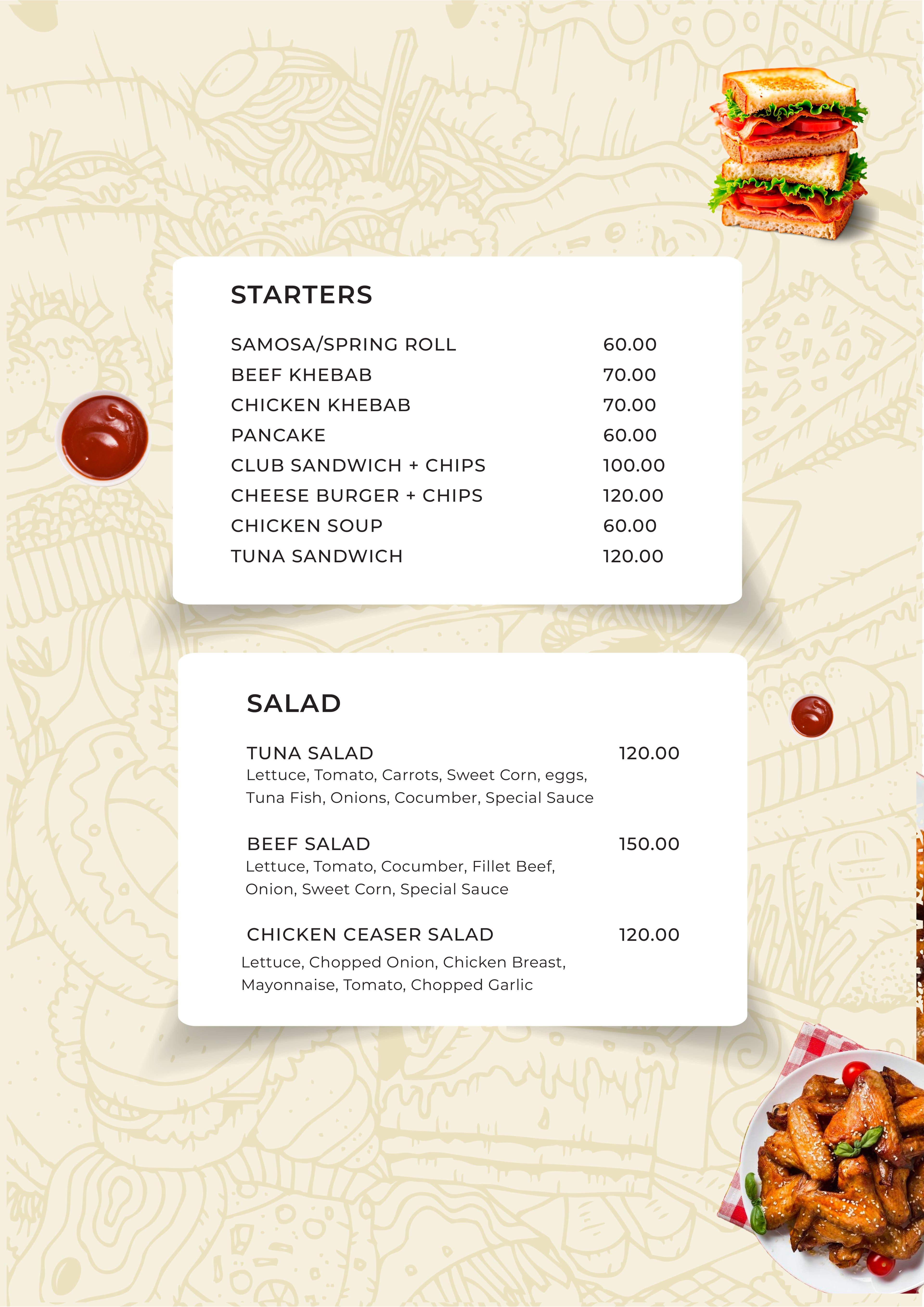 Menu page 1