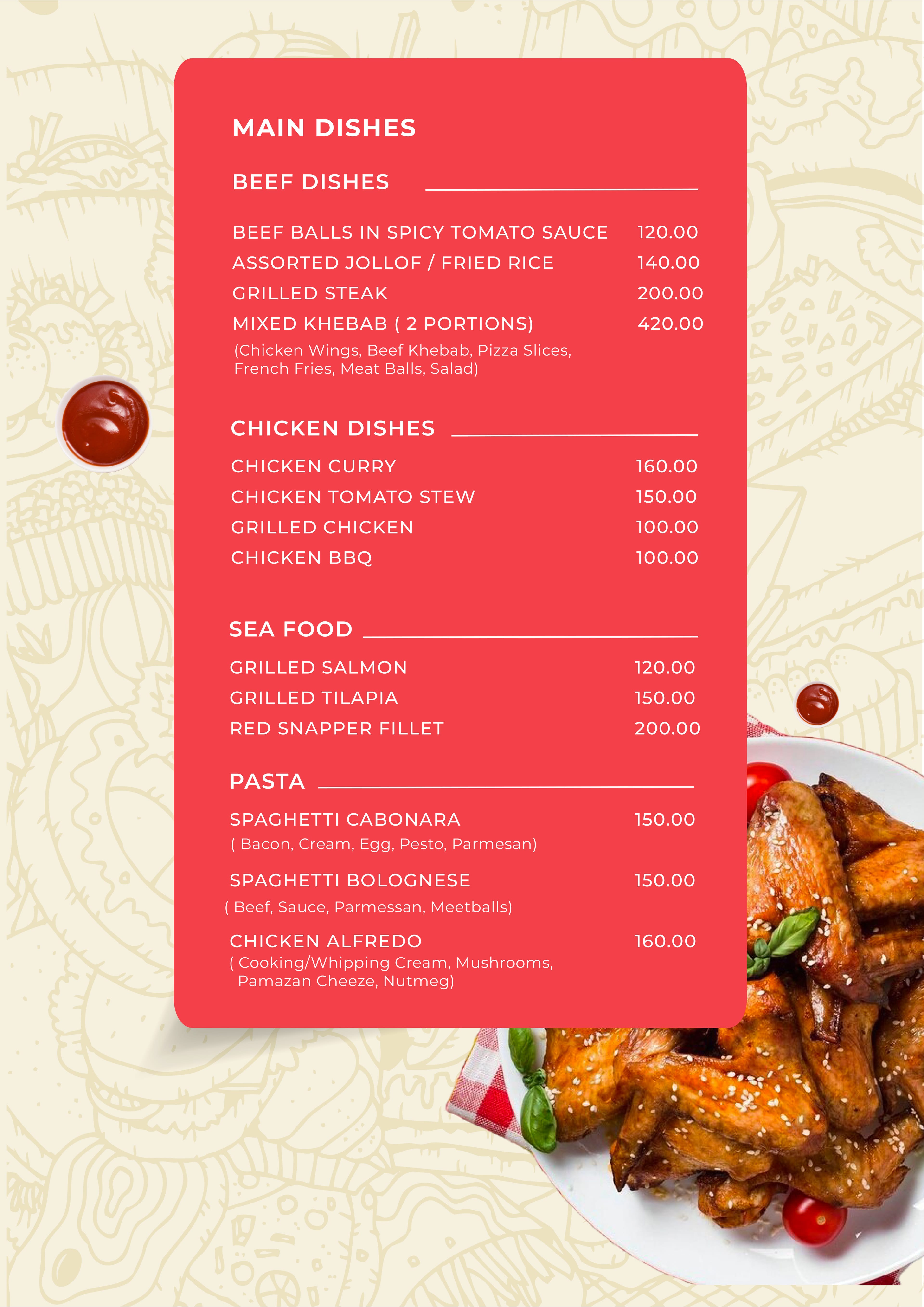 Menu page 2